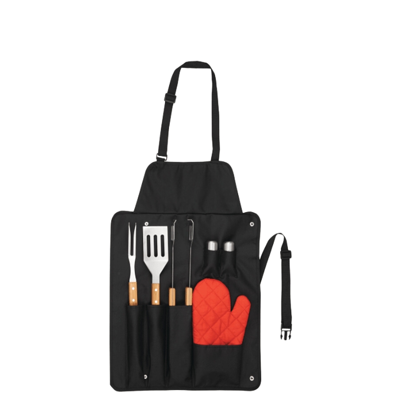 BBQ Now Apron and 7 piece BBQ Set